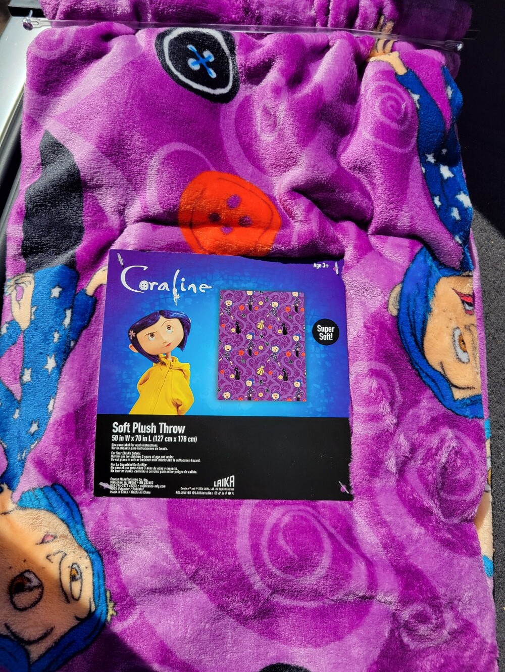 New Coraline Purple blanket